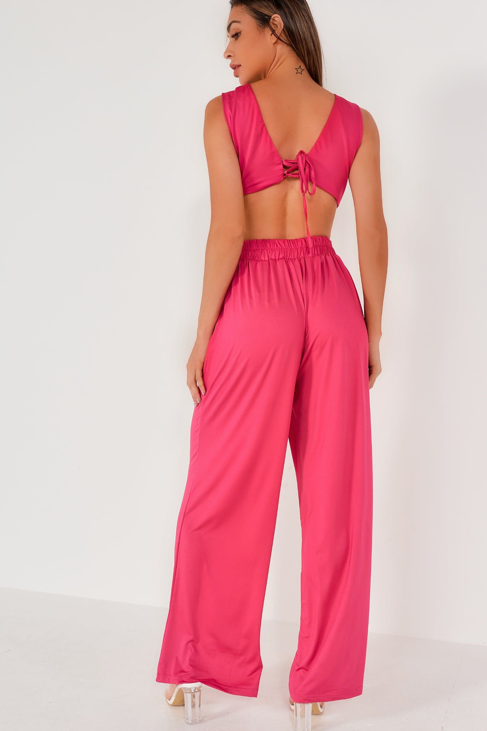 Skylar Pink Cut Out Jumpsuit sold by Va Va Voom product image thumbnail 4