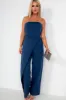 Floella Navy Bandeau Jumpsuit sold by Va Va Voom