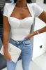 Harlie White Slinky Bodysuit sold by Va Va Voom