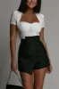 Harlie White Slinky Bodysuit sold by Va Va Voom