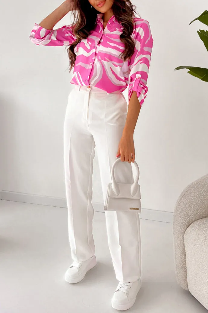 Trisha Pink Print Shirt sold by Va Va Voom product image thumbnail 4