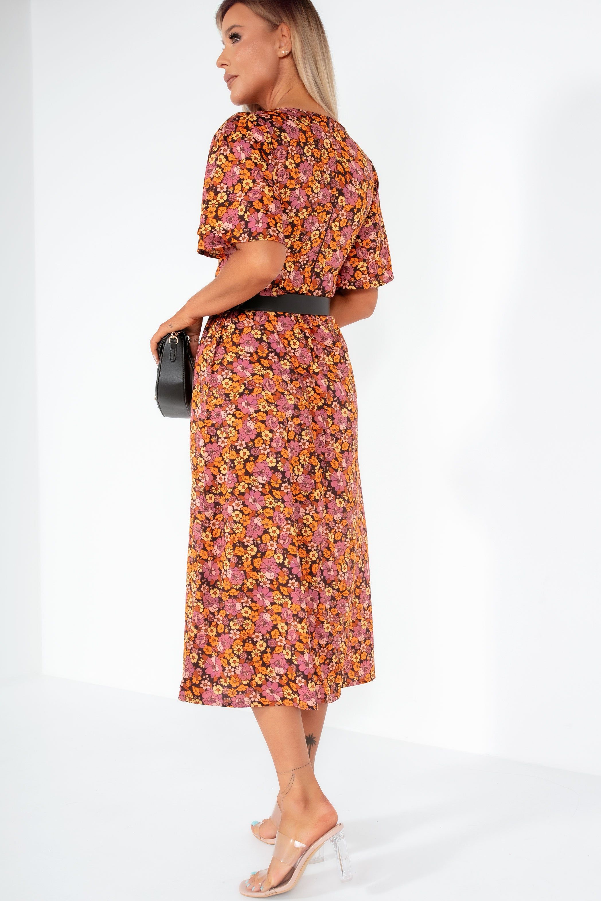 Orilla Multi Floral Print Midi Dress sold by Va Va Voom product image thumbnail 2