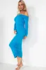 Quilla Blue Bardot Dress sold by Va Va Voom
