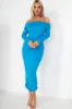 Quilla Blue Bardot Dress sold by Va Va Voom