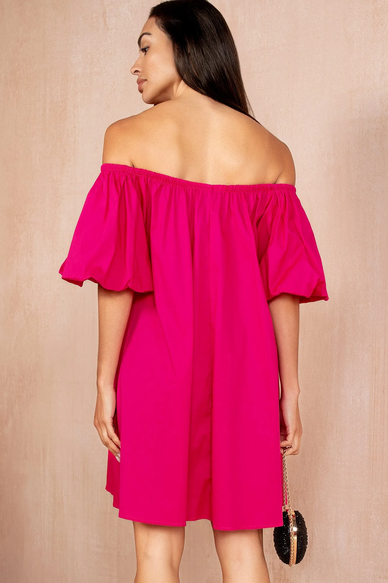 Ingrid Pink Bardot Dress sold by Va Va Voom product image thumbnail 3