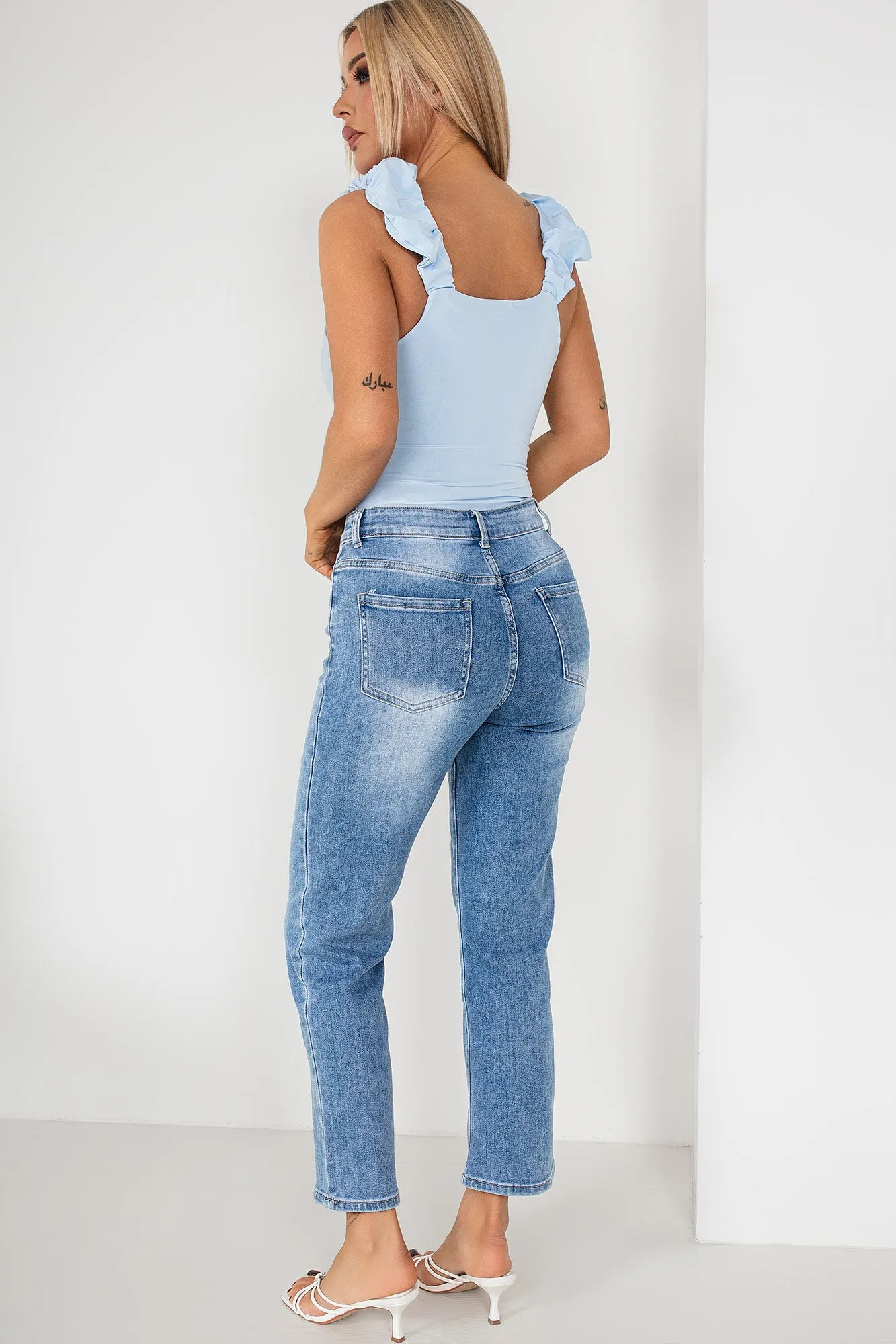 Blossom Blue Straight Leg Jeans sold by Va Va Voom product image thumbnail 2