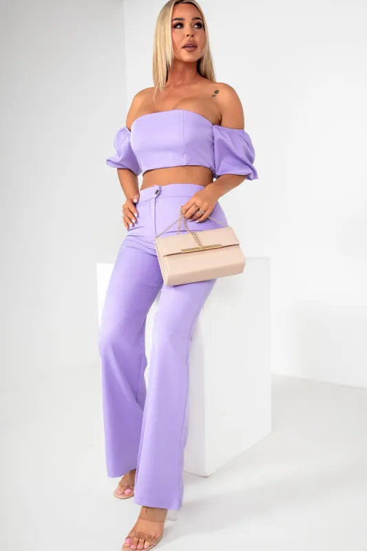 Delta Purple Trouser Co Ord sold by Va Va Voom