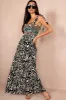 Margo Black Print Maxi Dress sold by Va Va Voom