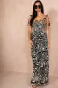 Margo Black Print Maxi Dress sold by Va Va Voom
