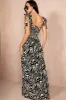Margo Black Print Maxi Dress sold by Va Va Voom