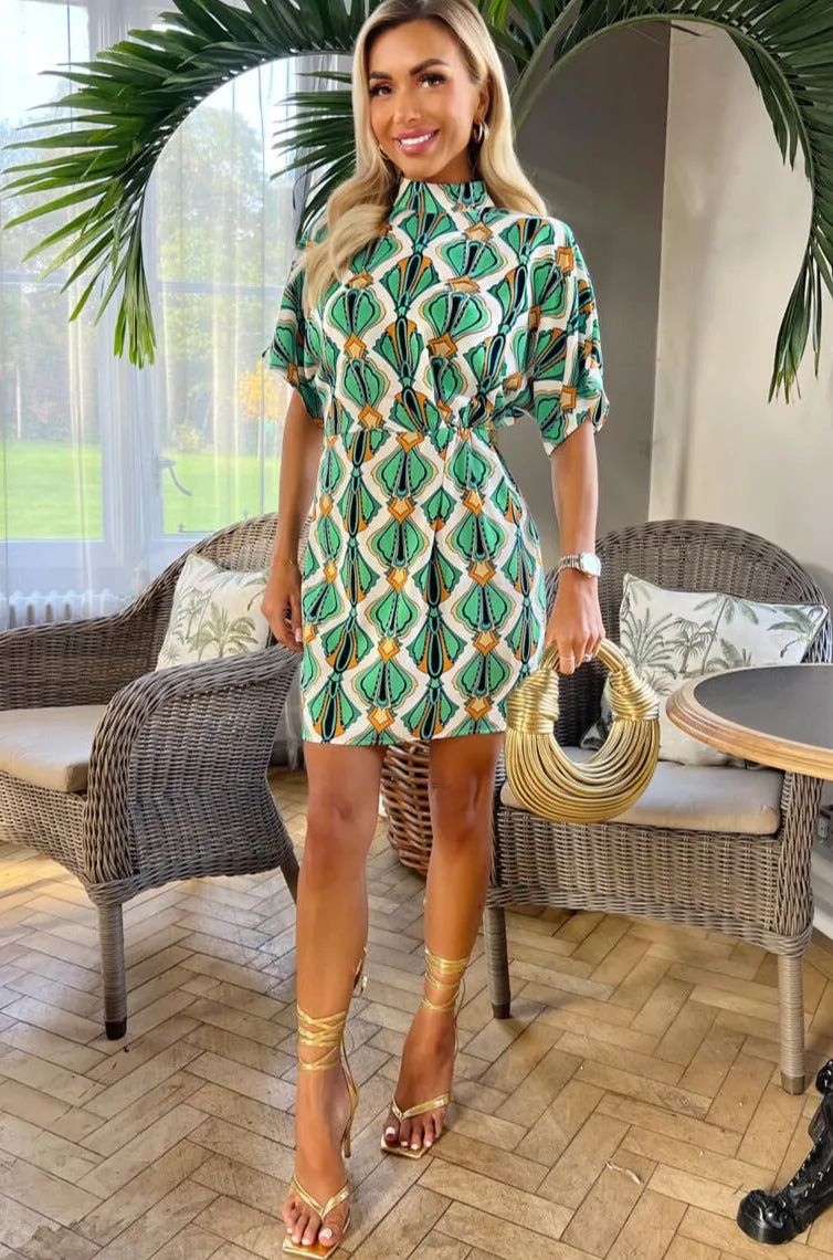 AX Paris Haisley Green Print Dress sold by Va Va Voom product image thumbnail 2