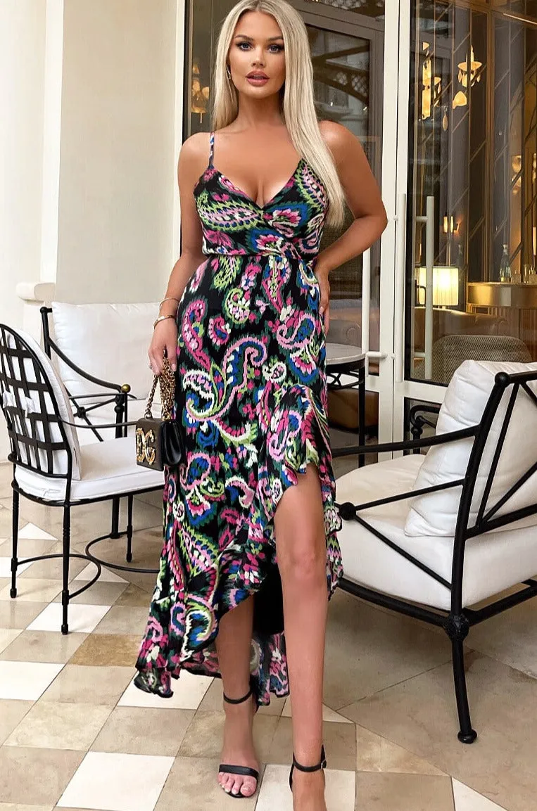 AX Paris Jessica Black Print Dress sold by Va Va Voom product image thumbnail 3