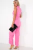 Courtney Pink Tailored Waistcoat Jumpsuit sold by Va Va Voom
