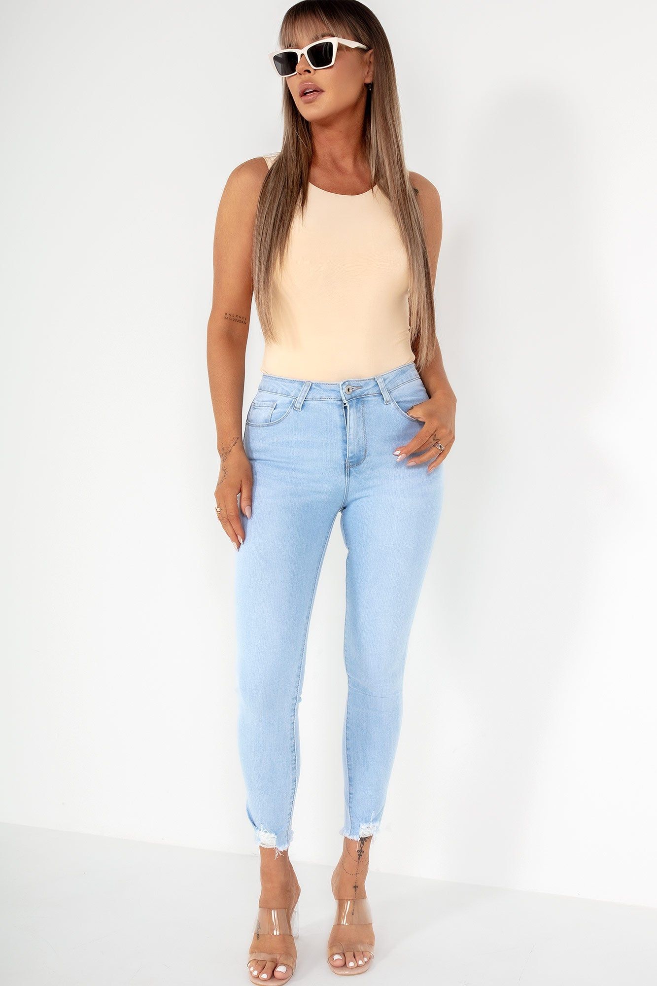 Reese Light Blue Push Up Jeans sold by Va Va Voom product image thumbnail 3