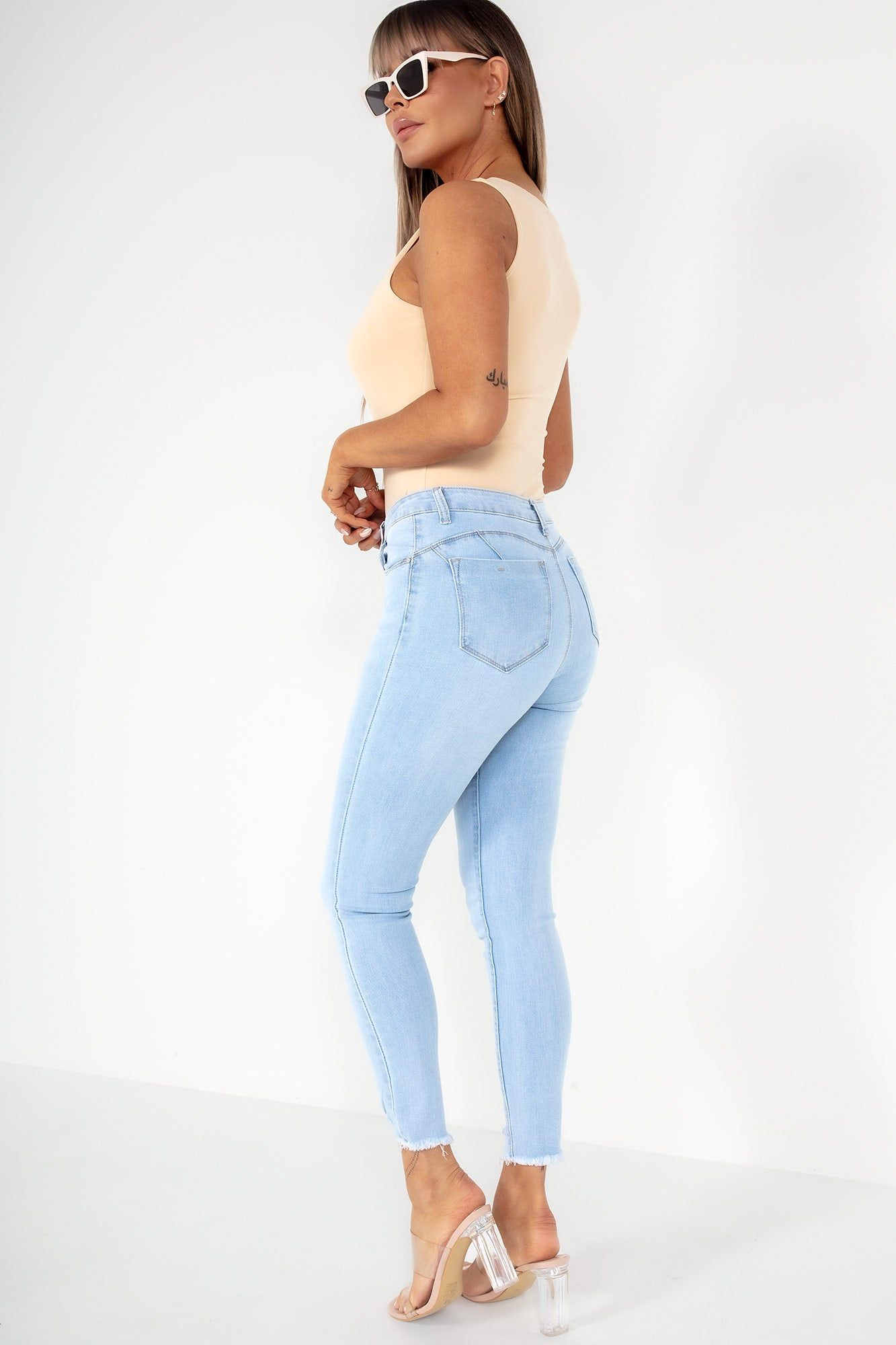 Reese Light Blue Push Up Jeans sold by Va Va Voom product image thumbnail 2