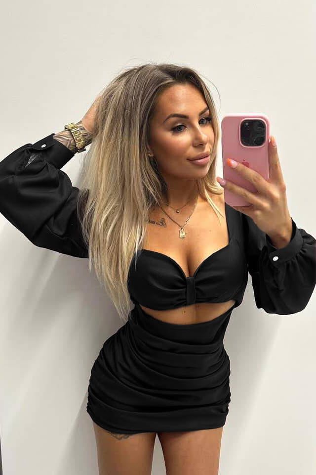 Kinsley Black Cut Out Mini Dress sold by Va Va Voom product image thumbnail 4