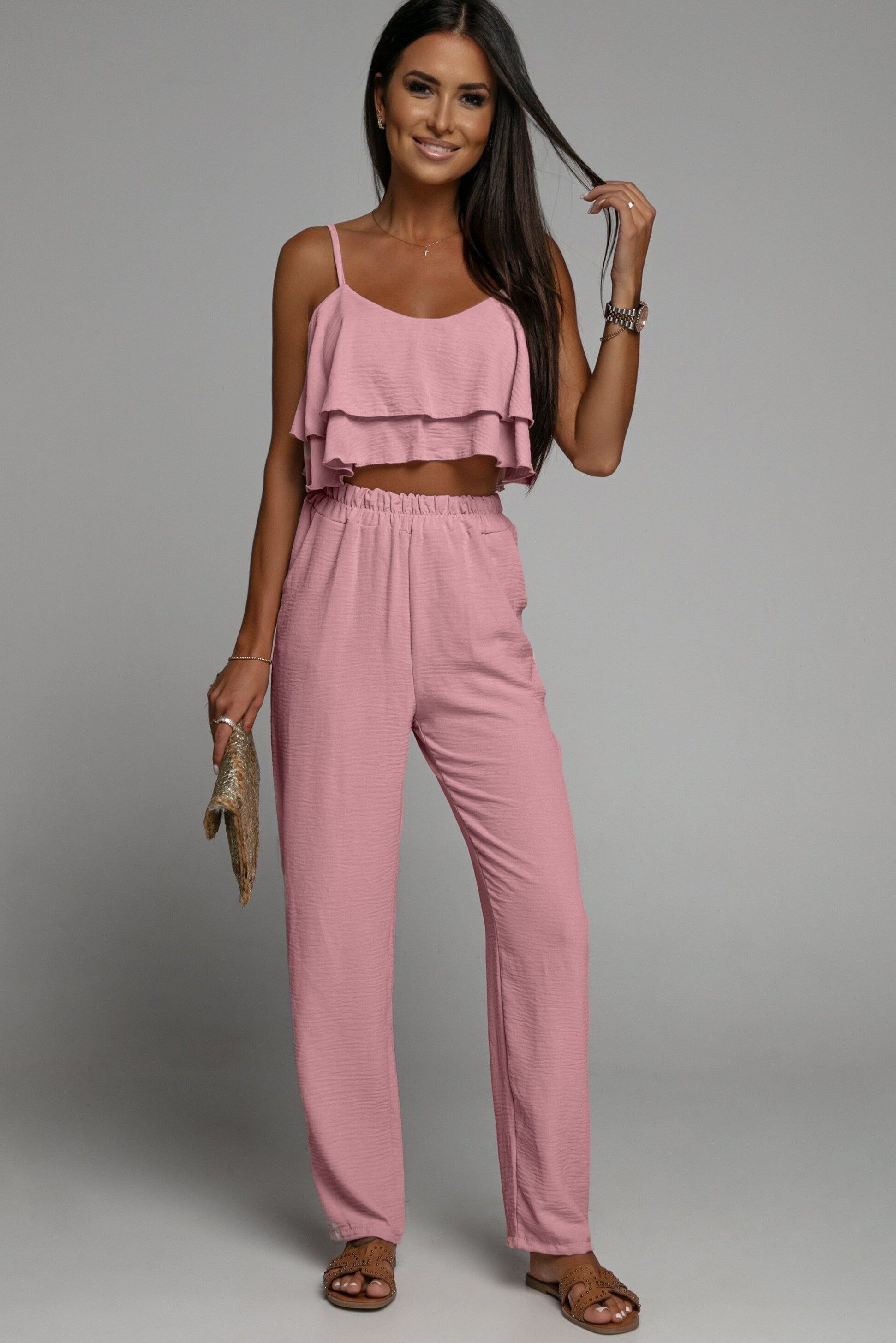 Kyrie Blush Trouser Co Ord sold by Va Va Voom