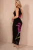 AX Paris Cori Black Floral Mesh Dress sold by Va Va Voom