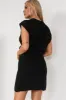 Shanice Black Belted Knit Dress sold by Va Va Voom