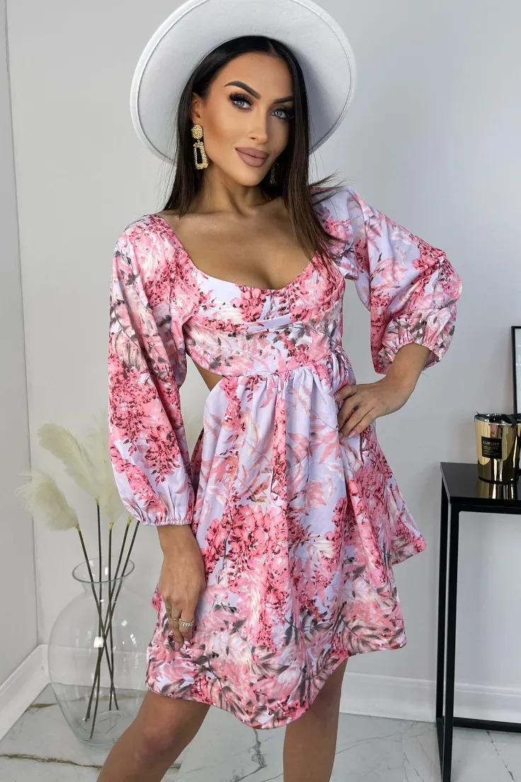 Ursla Coral Print Dress sold by Va Va Voom product image thumbnail 3