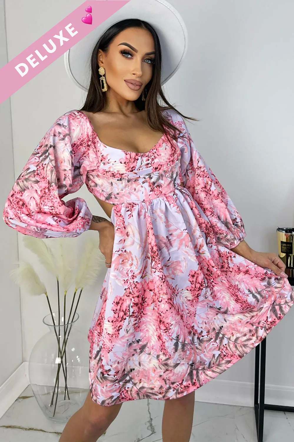 Ursla Coral Print Dress sold by Va Va Voom