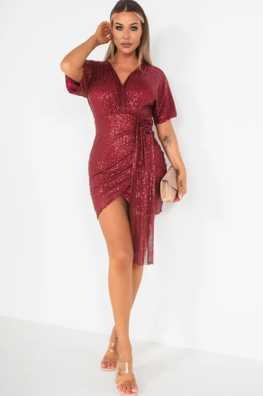 Girl In Mind Deena Berry Sequin Dress sold by Va Va Voom