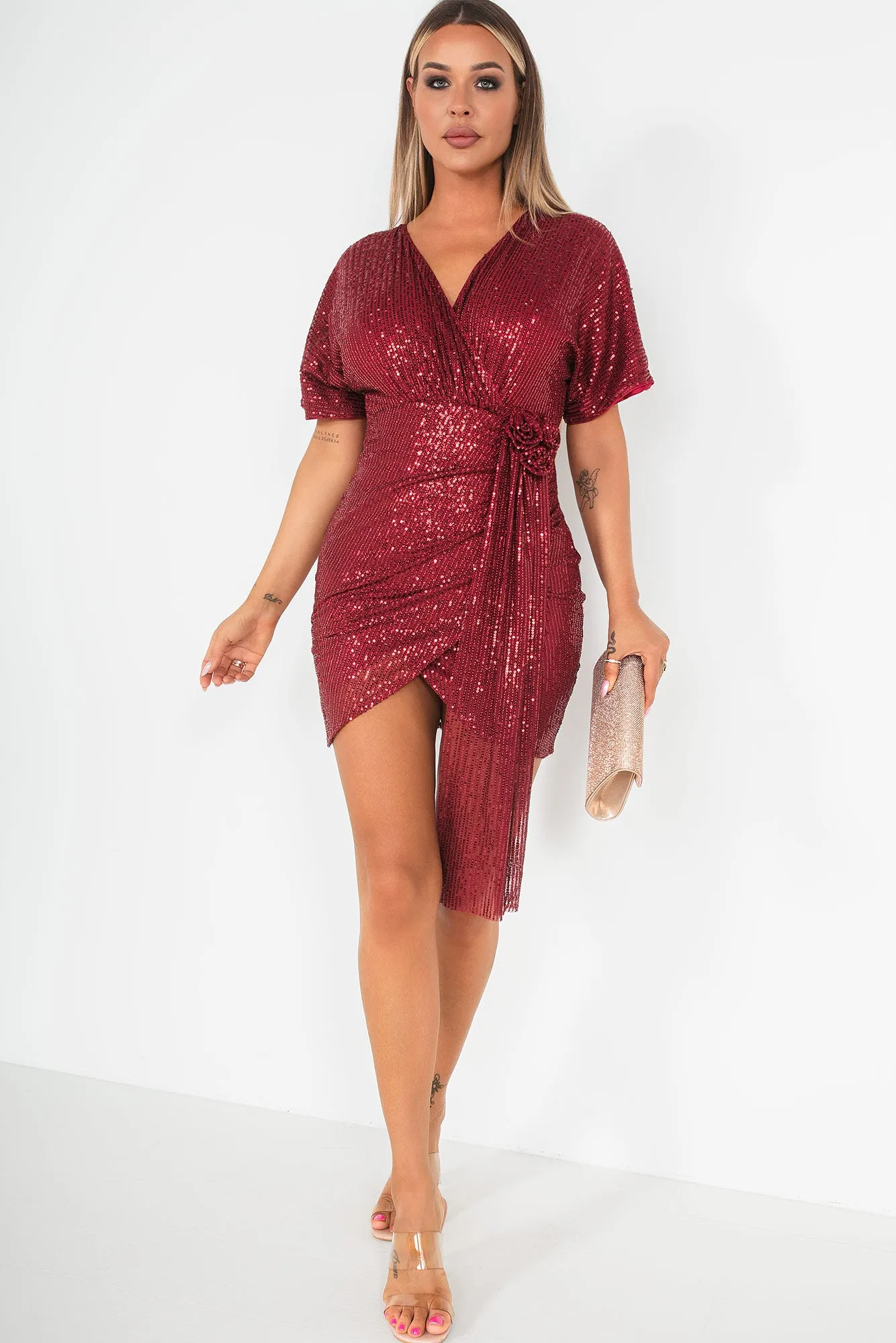 Girl In Mind Deena Berry Sequin Dress sold by Va Va Voom product image thumbnail 2
