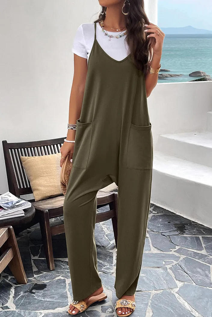 Zuri Khaki Slouchy Jumpsuit sold by Va Va Voom product image thumbnail 3