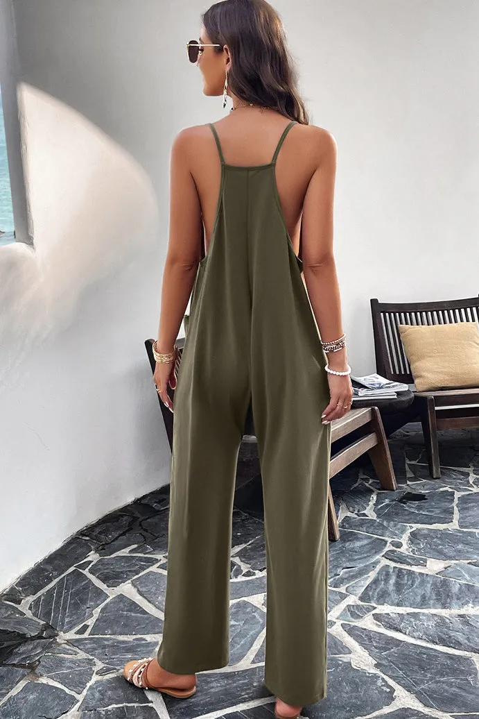 Zuri Khaki Slouchy Jumpsuit sold by Va Va Voom product image thumbnail 2