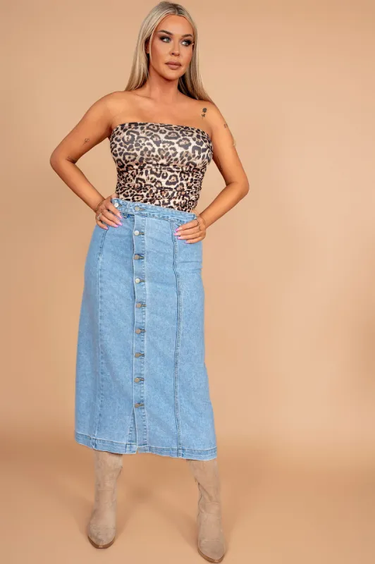 Zella Leopard Print Slinky Top sold by Va Va Voom