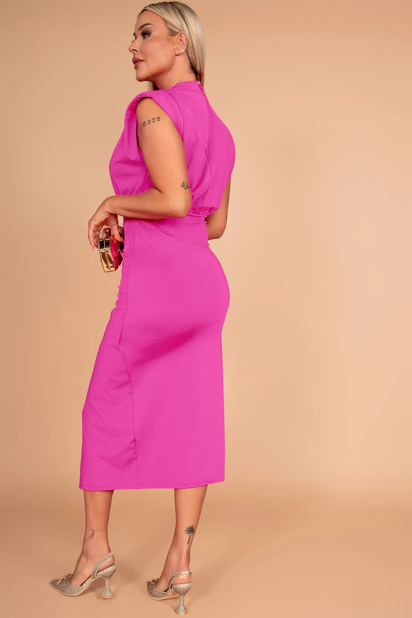 Hadleigh Pink Slinky Dress sold by Va Va Voom product image thumbnail 2