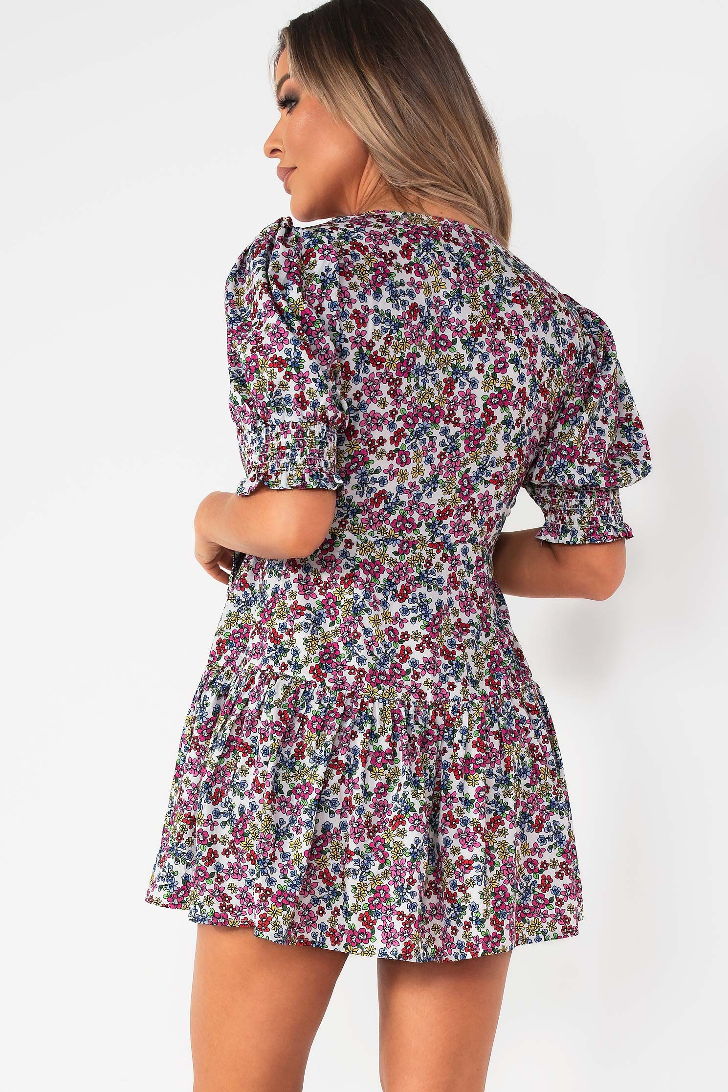 Lillibeth Multi Floral Wrap Dress sold by Va Va Voom product image thumbnail 2