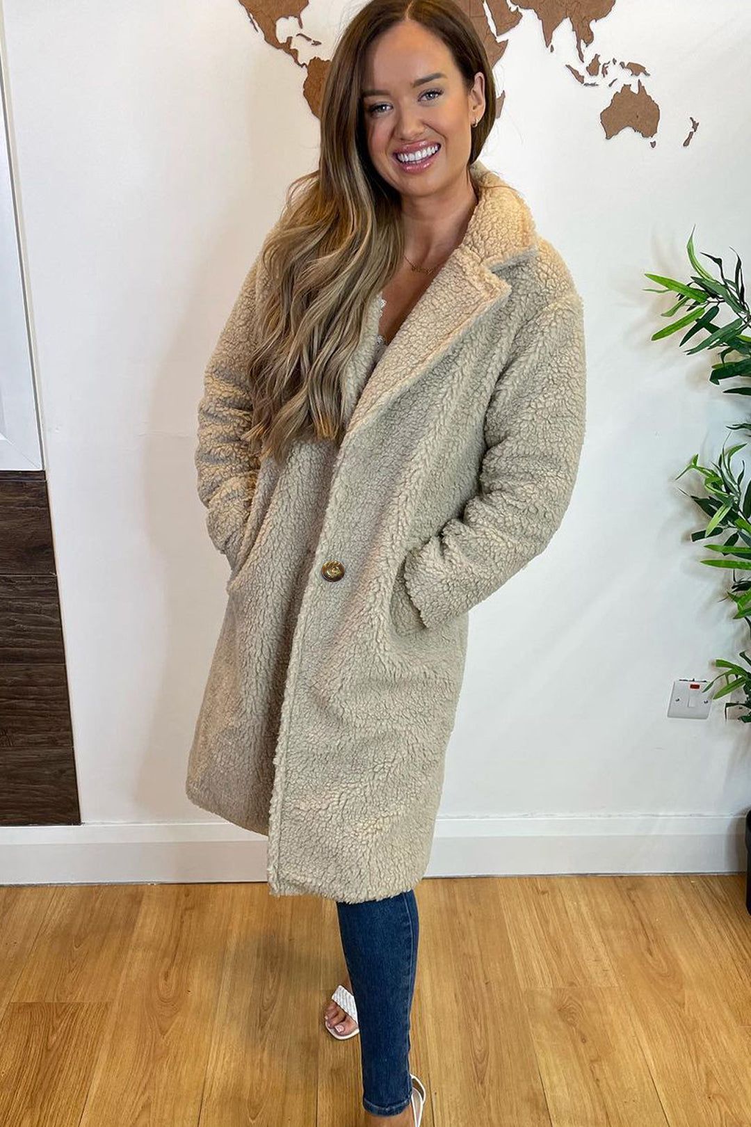 Annalise Stone Oversized Teddy Coat sold by Va Va Voom product image thumbnail 5