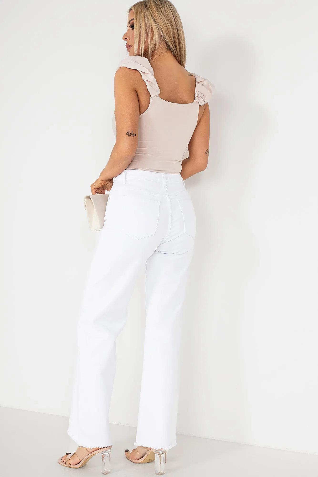 Milly Stone Ruffle Strap Bodysuit sold by Va Va Voom product image thumbnail 5