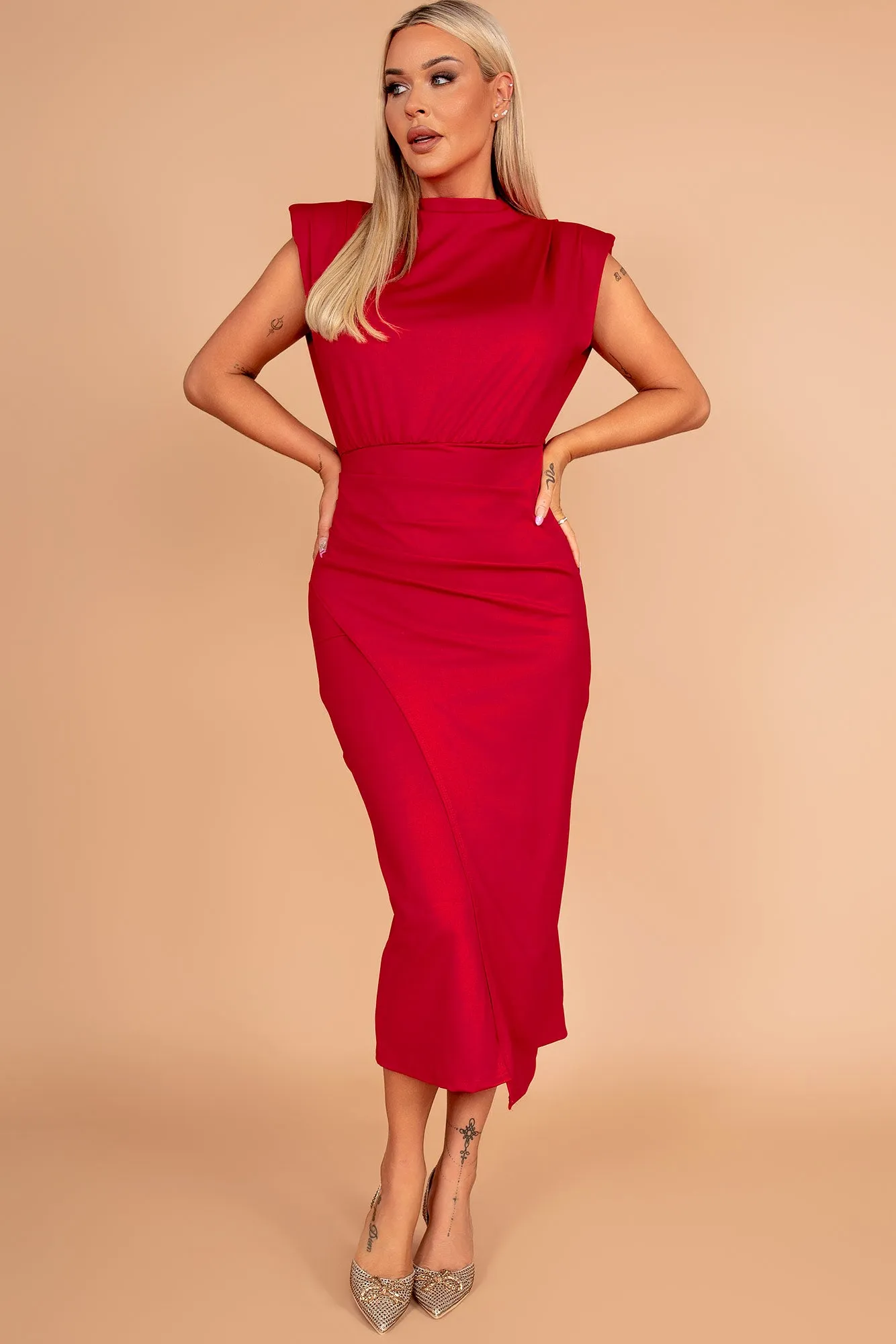 Hadleigh Red Slinky Dress sold by Va Va Voom product image thumbnail 5