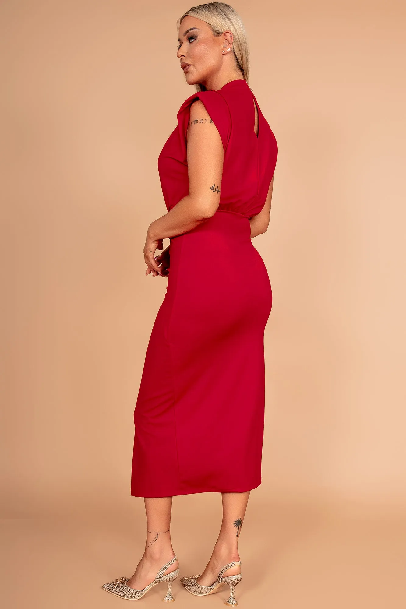 Hadleigh Red Slinky Dress sold by Va Va Voom product image thumbnail 2