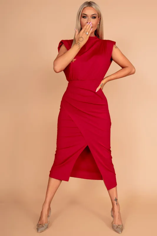 Hadleigh Red Slinky Dress sold by Va Va Voom