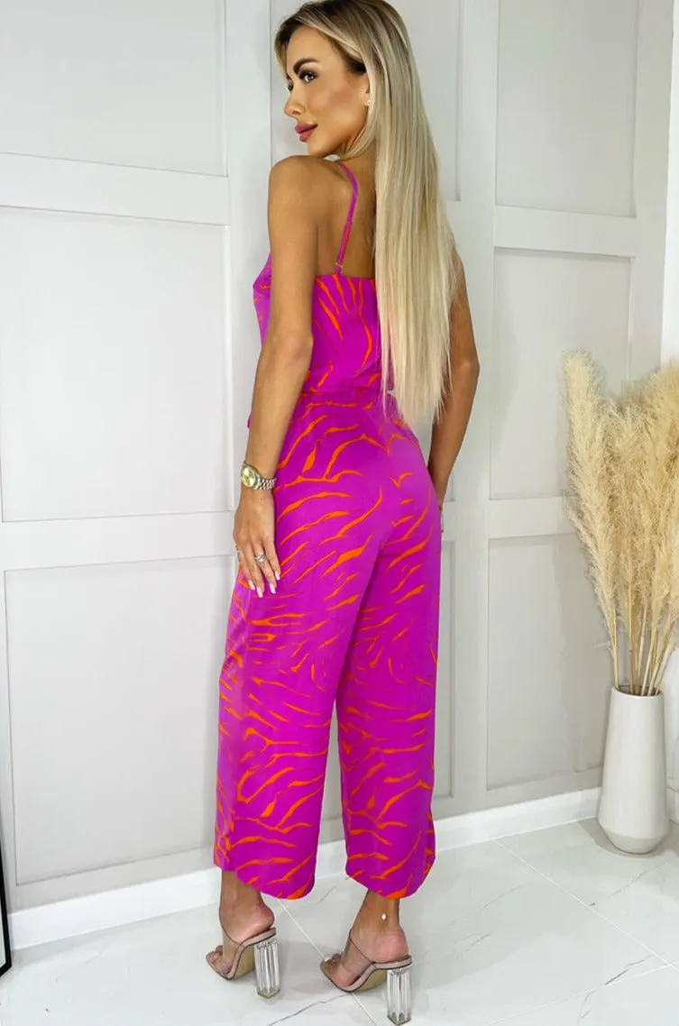 AX Paris Aisling Pink Print Jumpsuit sold by Va Va Voom product image thumbnail 2