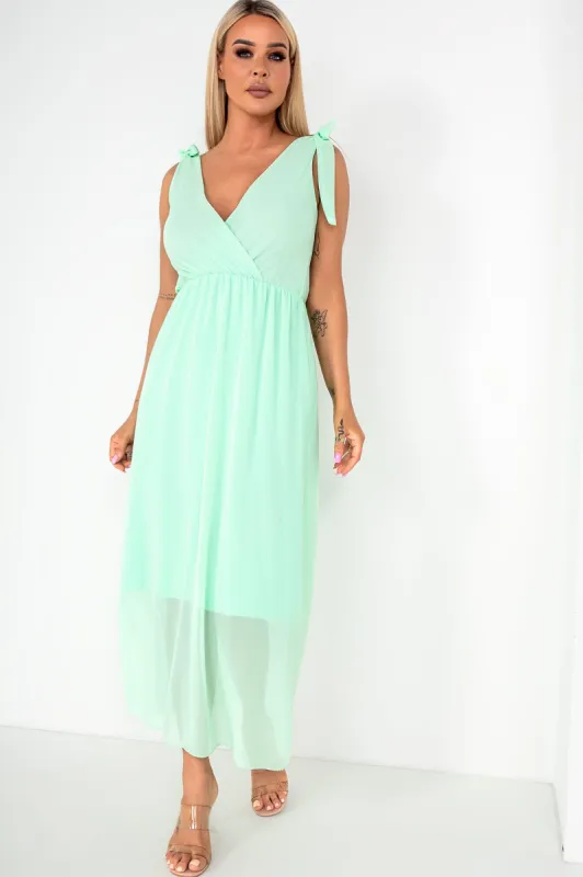 Helga Mint Chiffon Dress sold by Va Va Voom