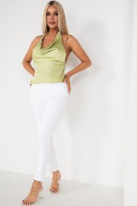 Nellie White Skinny Jeans sold by Va Va Voom