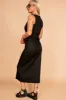 Verna Black Linen Belted Dress sold by Va Va Voom