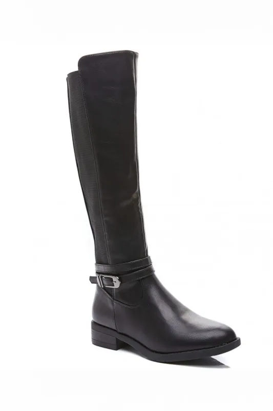 Caprice Black Faux Leather Knee High Boots sold by Va Va Voom
