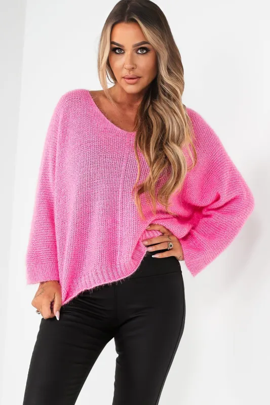Romy Pink Knit Jumper sold by Va Va Voom