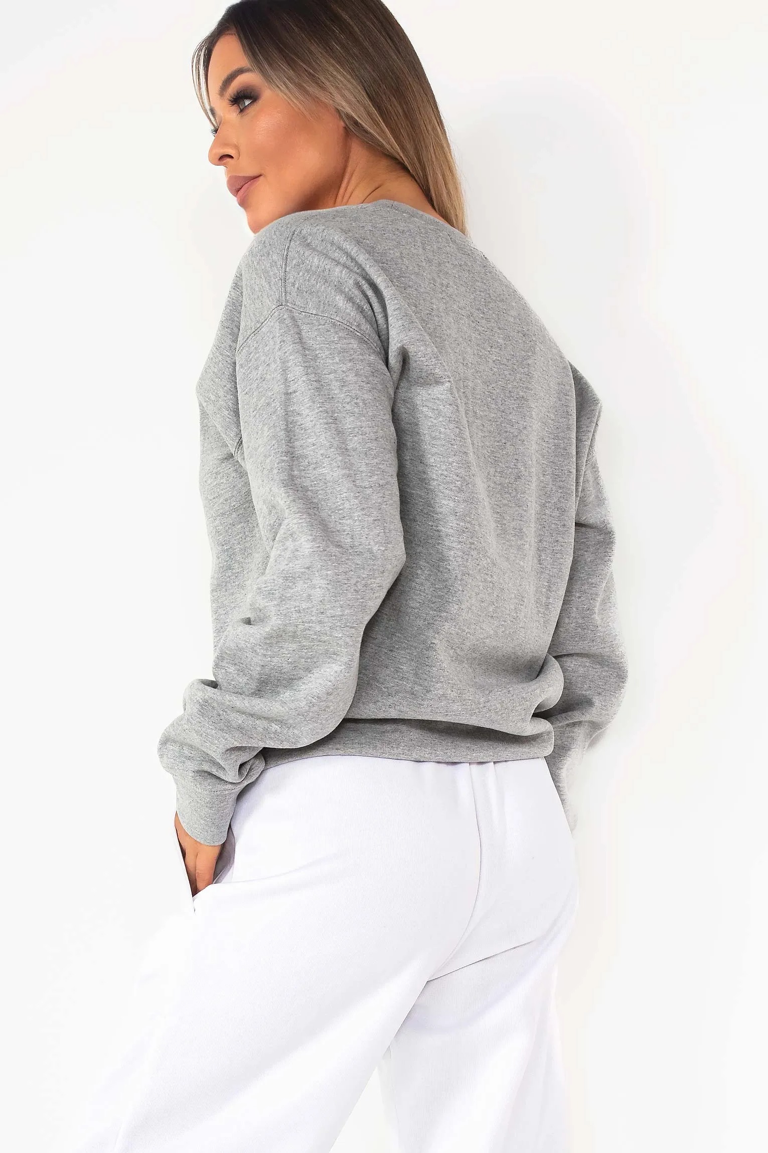 Neesha Grey Oversized Sweatshirt sold by Va Va Voom product image thumbnail 2
