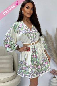 Winnie Cream Floral Dress sold by Va Va Voom
