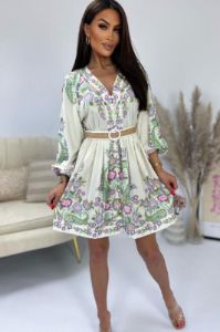 Winnie Cream Floral Dress sold by Va Va Voom