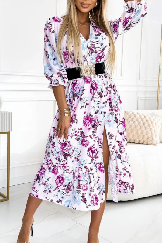 Scout Purple Floral Midi Dress sold by Va Va Voom