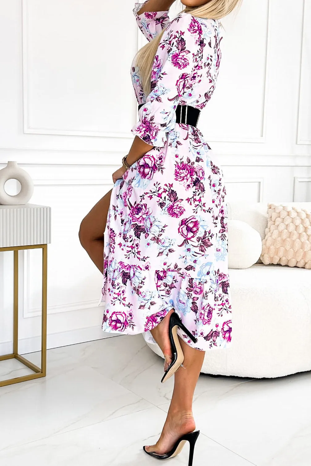 Scout Purple Floral Midi Dress sold by Va Va Voom product image thumbnail 2