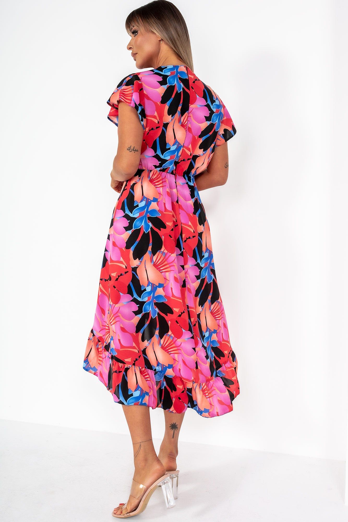 AX Paris Ezra Multi Floral Wrap Dress sold by Va Va Voom product image thumbnail 2