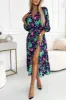 Lottie Purple and Green Floral Midi Dress sold by Va Va Voom